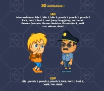 JAD And The COP Spine 2D Game Characters Screenshot 3
