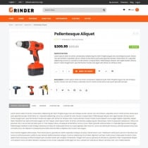 Grinder - Tools  And Equipment Classic HTML Page Screenshot 1