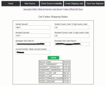 FedEx Shipping API integration PHP Script Screenshot 2