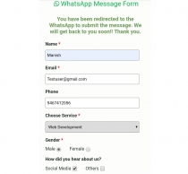 WhatsApp Message Form - Send Form Data to Whatsapp Screenshot 2
