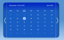 Responsive Calendar For Telework JavaScript Screenshot 1