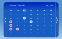 Responsive Calendar For Telework JavaScript Screenshot 6