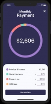 Mortgage Calculator - SwiftUI Real Estate iOS Screenshot 1