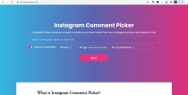 Instagram Comment Picker - PHP Script Screenshot 1