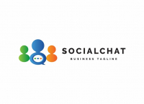 Social Chat Communication Logo Design Screenshot 2