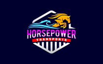 Horse Power Coastal Transport Logistic Logo Design Screenshot 2