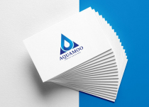 Letter A Water Drop - Blue Aqua Logo Design Screenshot 2