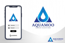 Letter A Water Drop - Blue Aqua Logo Design Screenshot 4