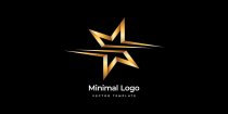 Gold Star Minimal Logo Template Screenshot 2