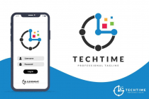 Digital Tech Time Logo Design Screenshot 2