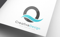 Creative Q Letter Blue Wave Logo Design Screenshot 1