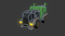 A Futuristic Goods Carrying Truck - 3D Object Screenshot 2