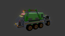 A Futuristic Goods Carrying Truck - 3D Object Screenshot 7