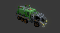 A Futuristic Goods Carrying Truck - 3D Object Screenshot 9