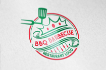BBQ Barbecue Grill Restaurant Logo Screenshot 2