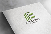 Wood Home Real Estate Logo Screenshot 2