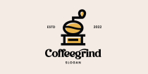 Unique Coffee Grinder Logo Design Screenshot 3