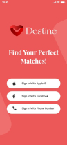 Destine Dating App - Adobe XD Mobile UI Kit  Screenshot 12