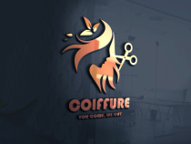 Coiffure Haircut Logo Template Screenshot 1