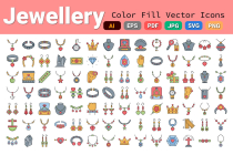Jewellery Elements Icons Pack | SVG | EPS Screenshot 1