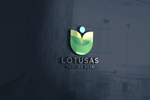 Lotus Flower Nature Logo Template Screenshot 1