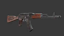 3D Game Weapon AK-74 low-poly 3D model Screenshot 4