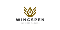 Wings Pen Logo Template Screenshot 1