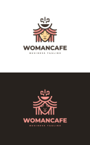 Woman Cafe Logo Template Screenshot 3