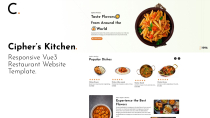 Ciphers Kitchen - Vue 3 Restaurant Template Screenshot 1