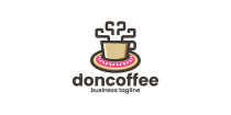 Donut & Coffee Logo Template Screenshot 1