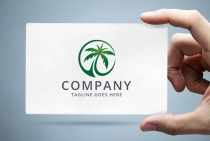 Green Palm Tree Logo Template Screenshot 1