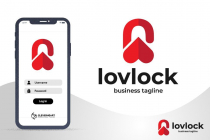Secure Lock - Valentine Love Logo Design Screenshot 4
