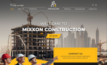 Mixxon Construction UI Adobe Photoshop PSD  Screenshot 1