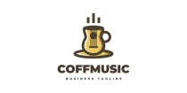 Coffee Music Logo Template Screenshot 1