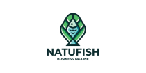 Nature Eco Fish Logo Template Screenshot 1