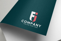 FJ Letter Minimal Logo Design Template Screenshot 2