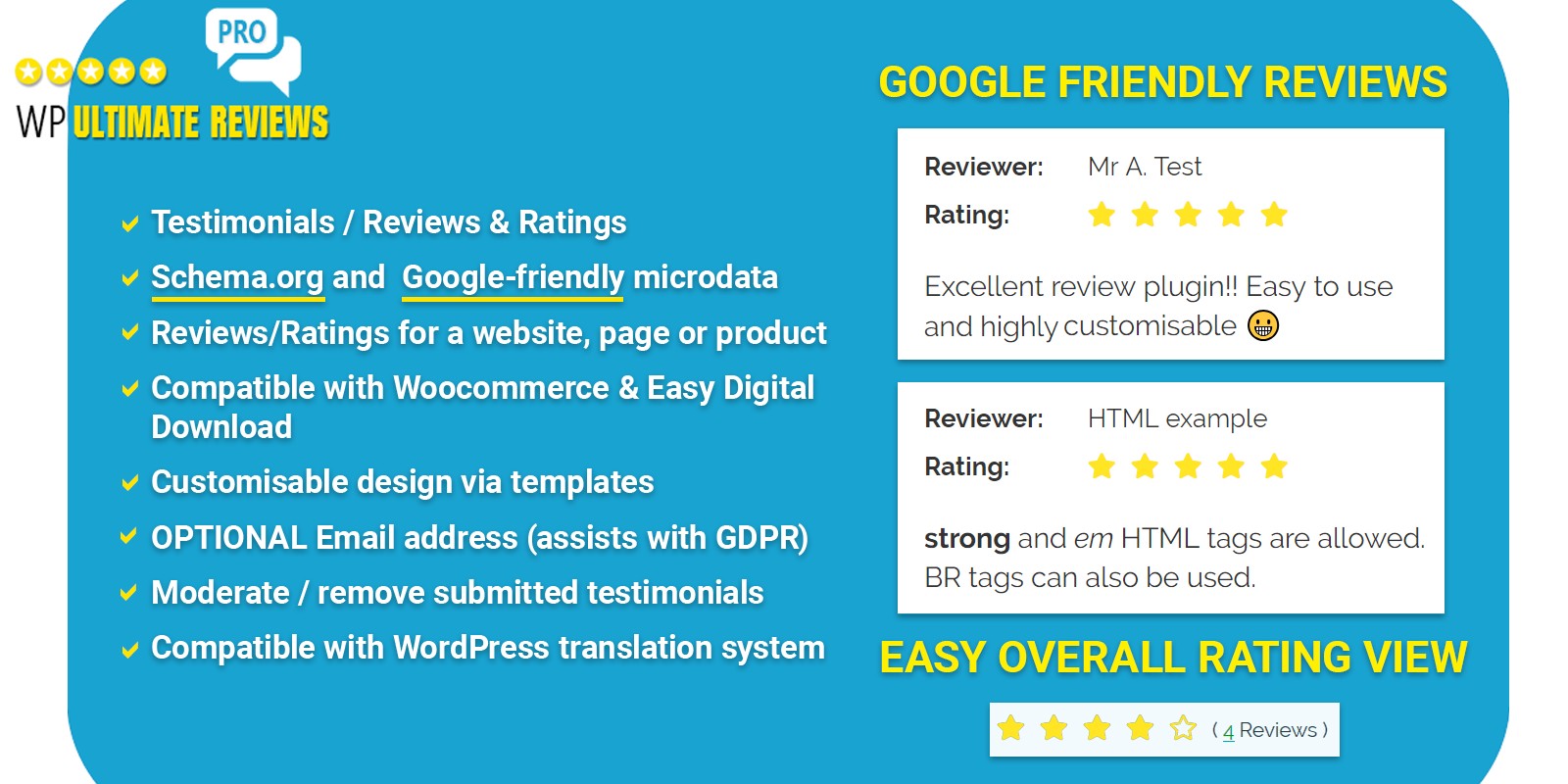 WP Ultimate Reviews Pro - WordPress Plugin