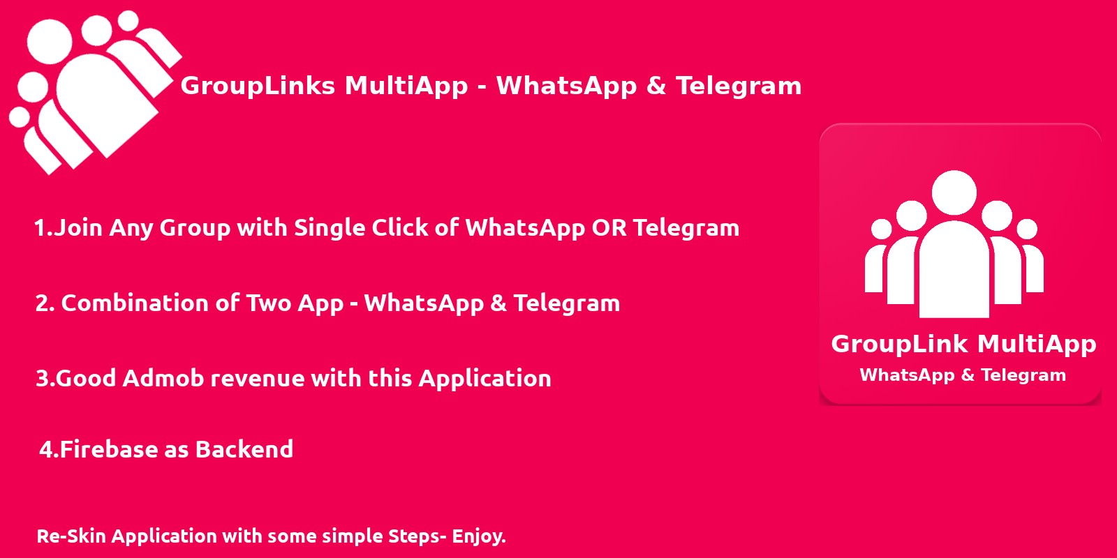 GroupLink WhatsApp And Telegram - Android App