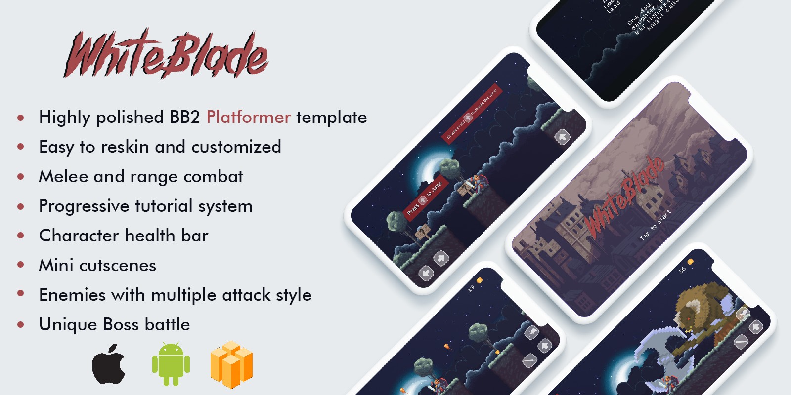 WhiteBlade - Buildbox 2 Platformer Template