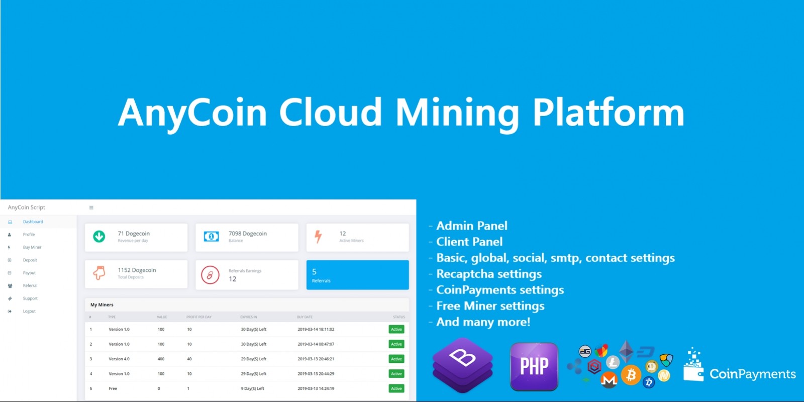 bitcoin dogecoin litecoin dash mining script php free bitcoin dogecoin litecoin dash mining script php free