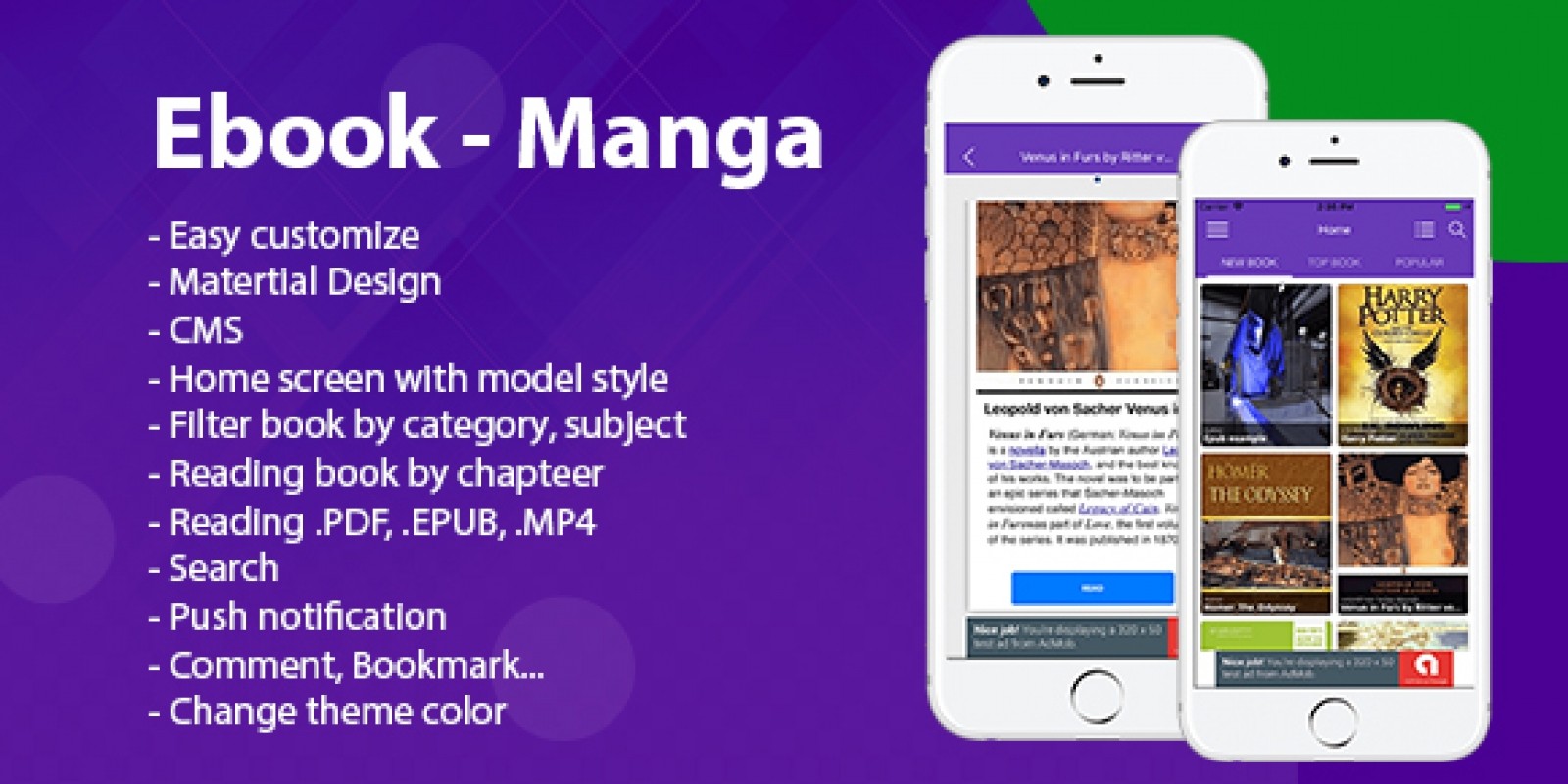 Ebook Manga - iOS App Template