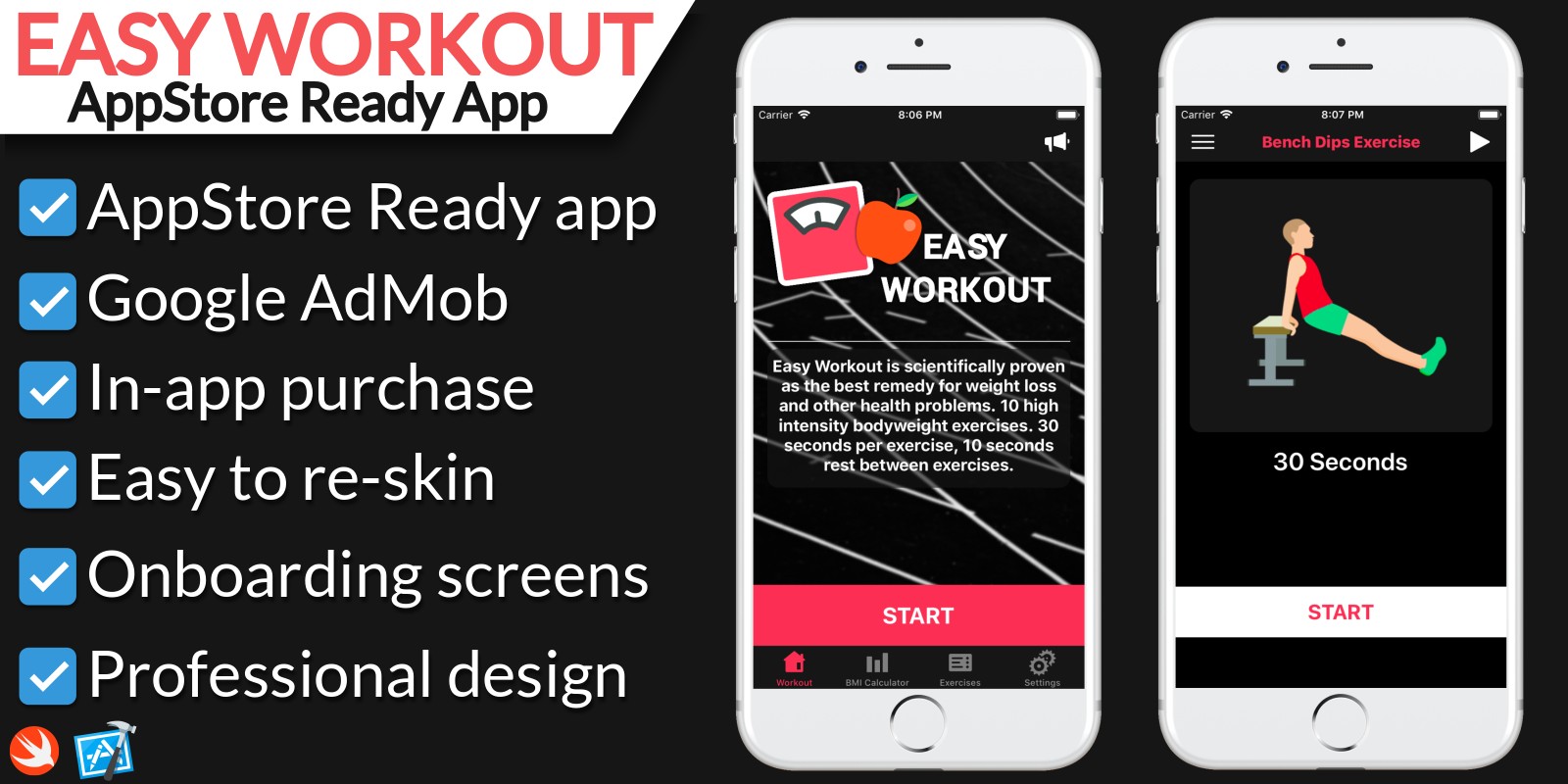 Easy Workout - iOS Fitness Application