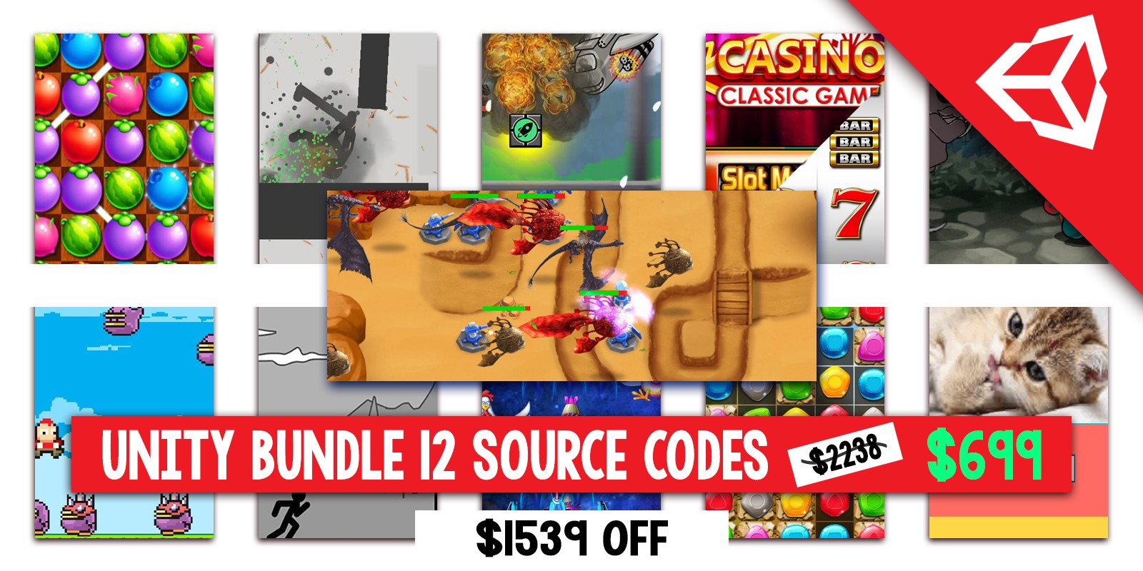 Super Bundle of 12 Premium Unity Games