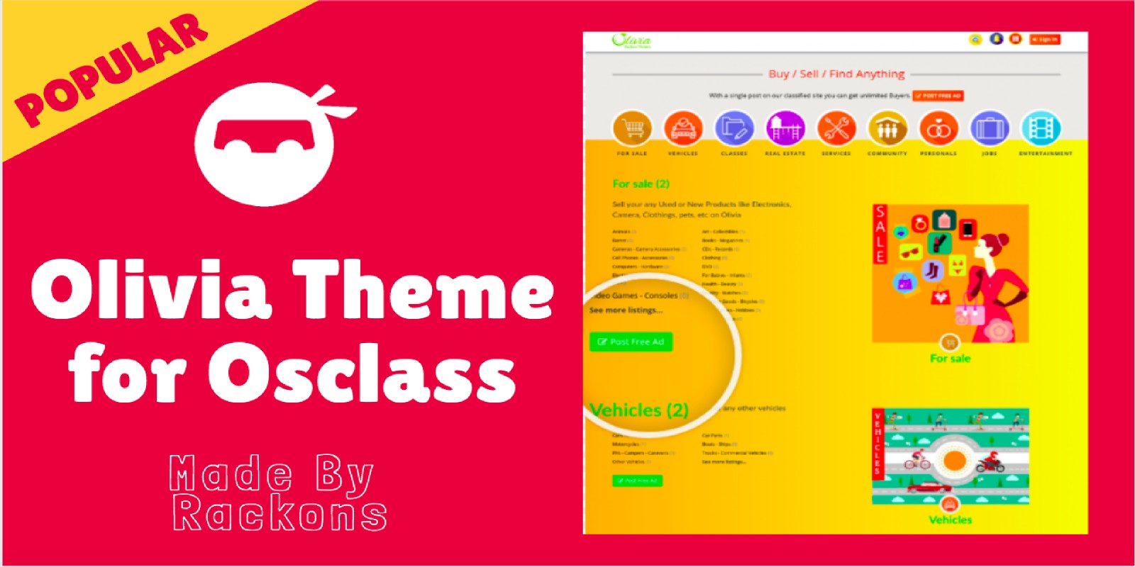 Olivia Theme For Osclass