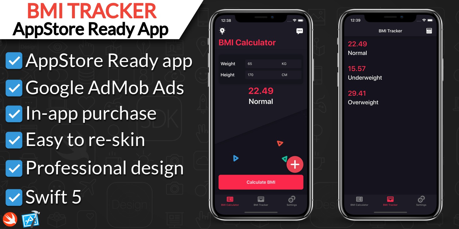 Bmi Calculator And Tracker App Ios By Yuradolotov Codester