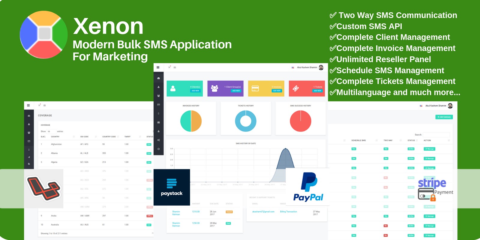 Xenon - Modern Bulk SMS Application For Marketing