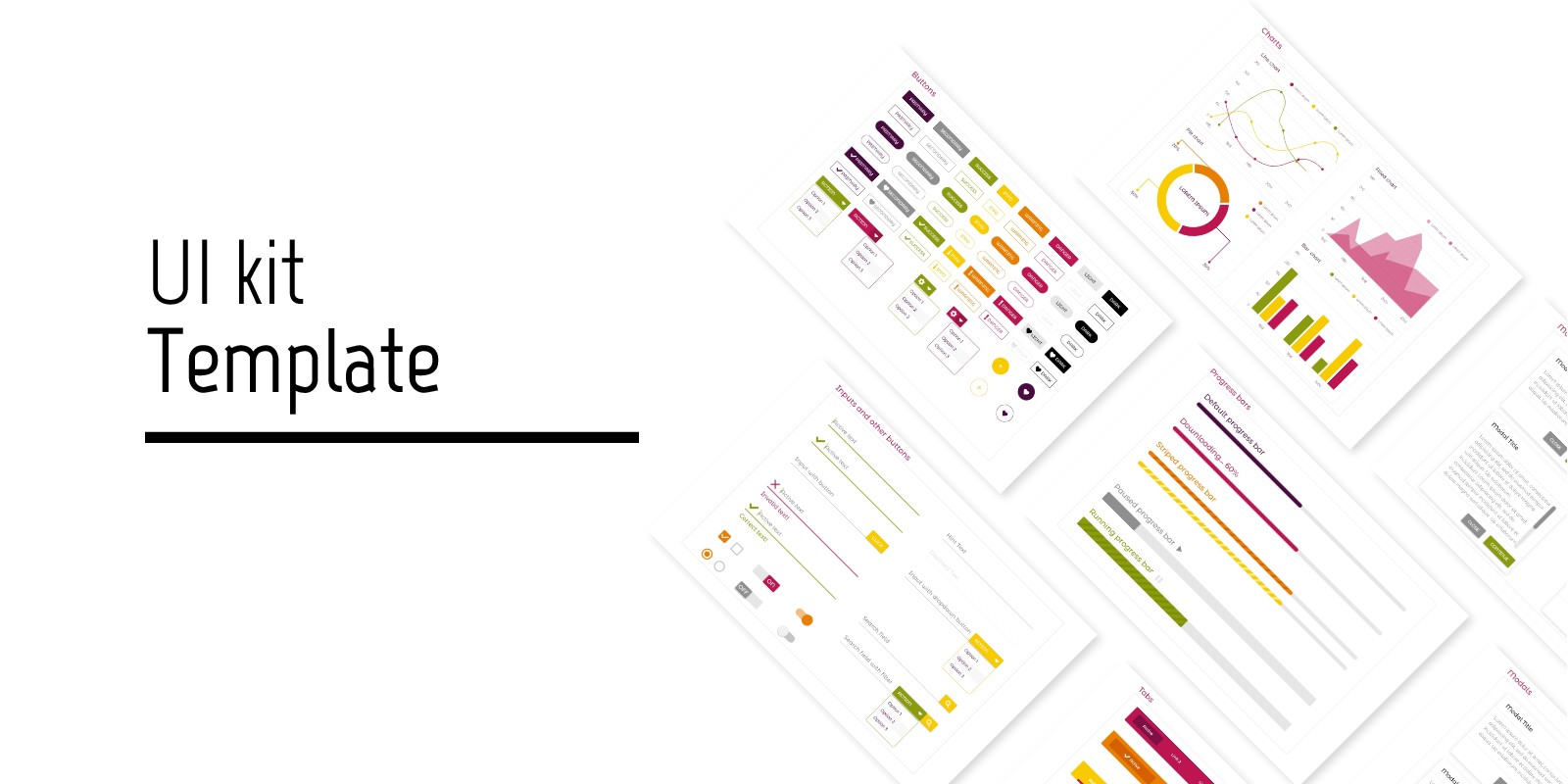 Web and Mobile aplications UI kit template