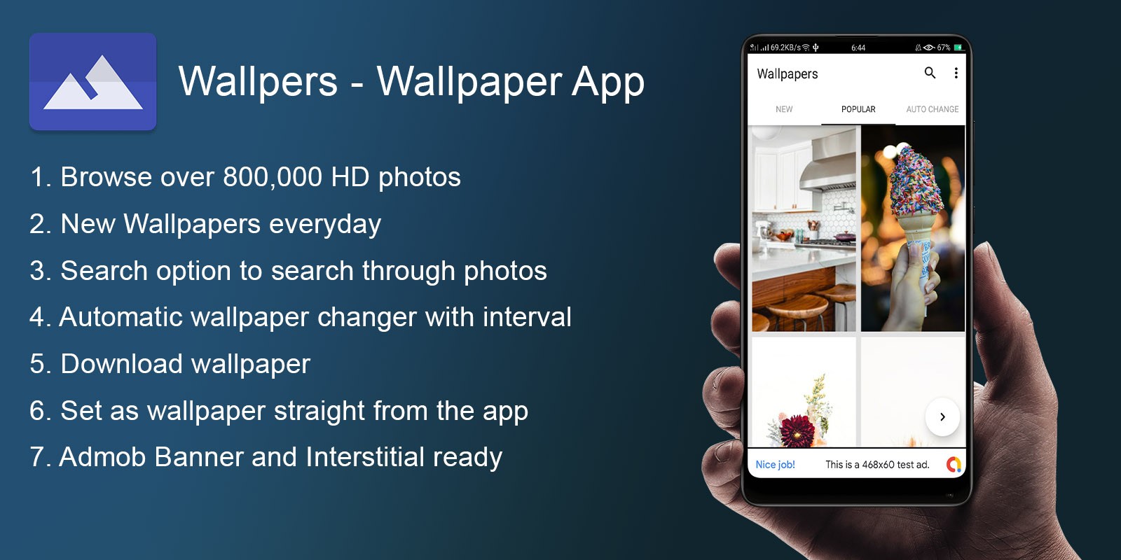 Wallpers - Wallpaper Android App With Admob