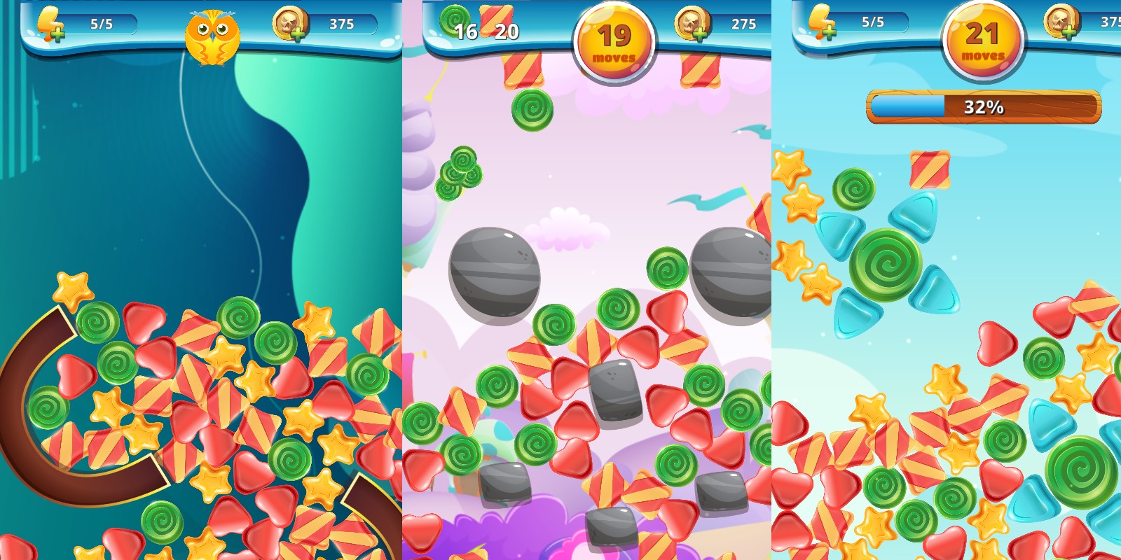 Sweety Shapes - Match-3 Unity Source Code