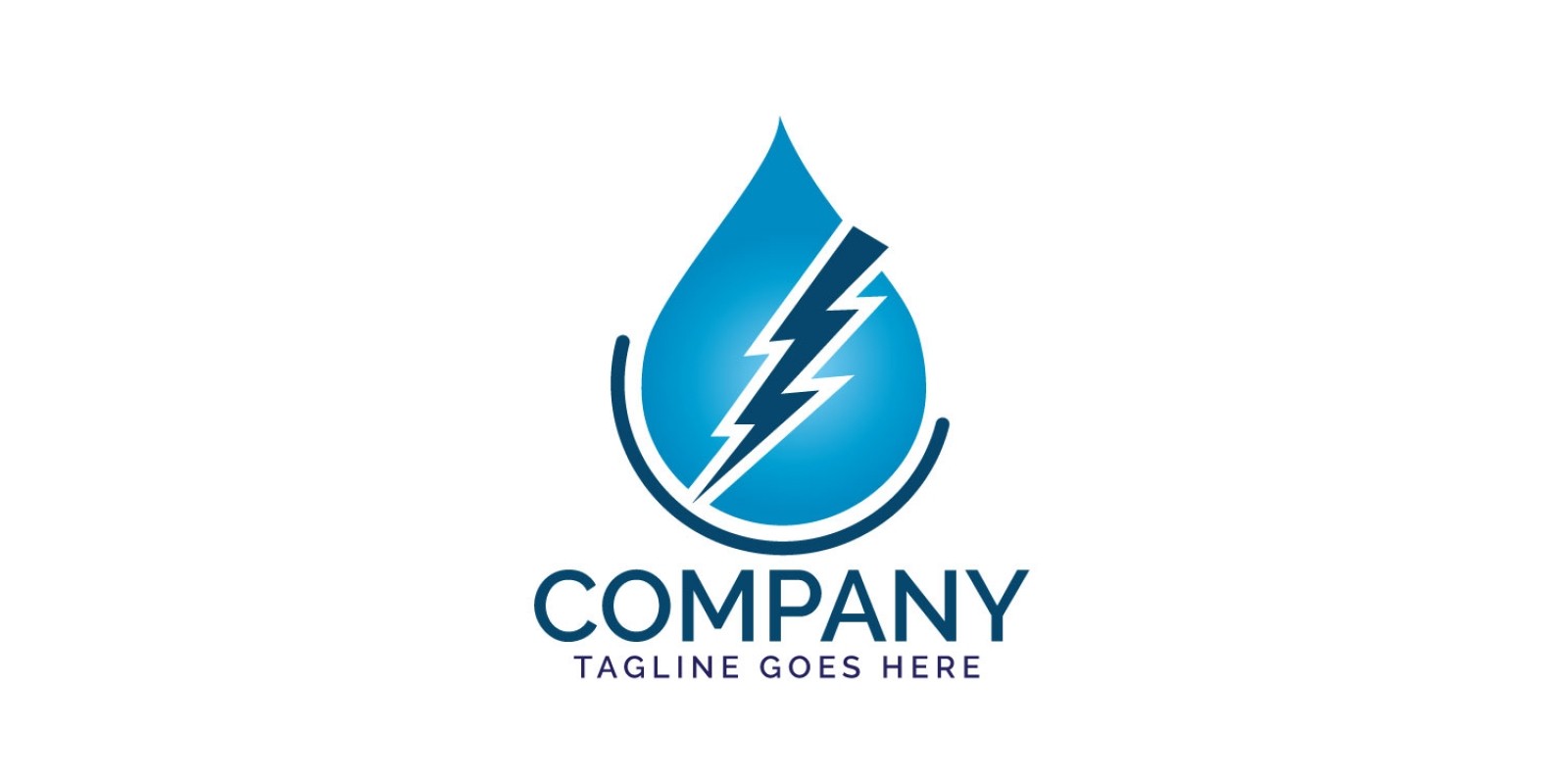 Water Drop And Lightning Bolt Logo Design By Ikalvi Codester